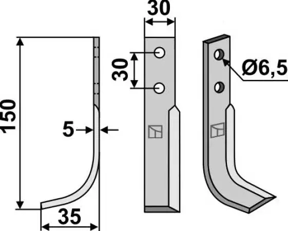 Fräsmesser 150x30mm, links